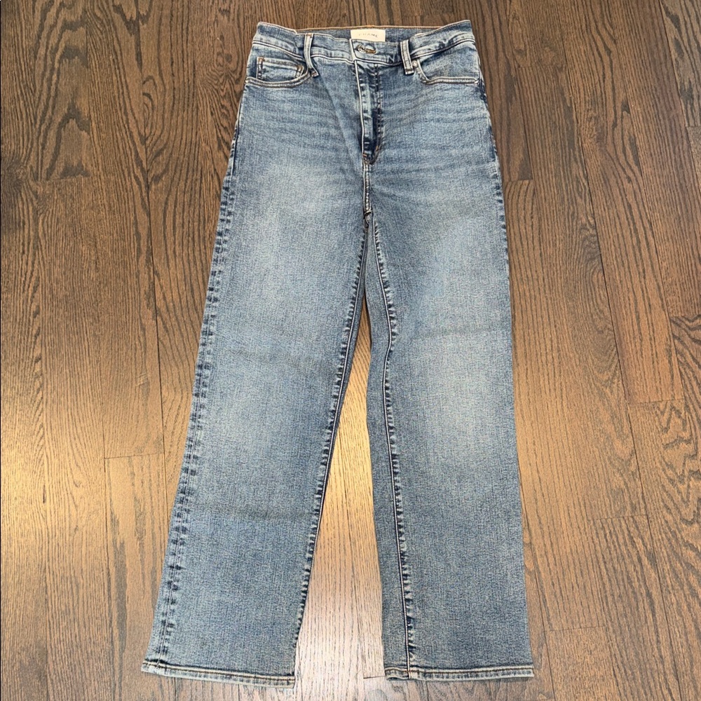 Frame Denim Light Blue Straight Leg Jeans